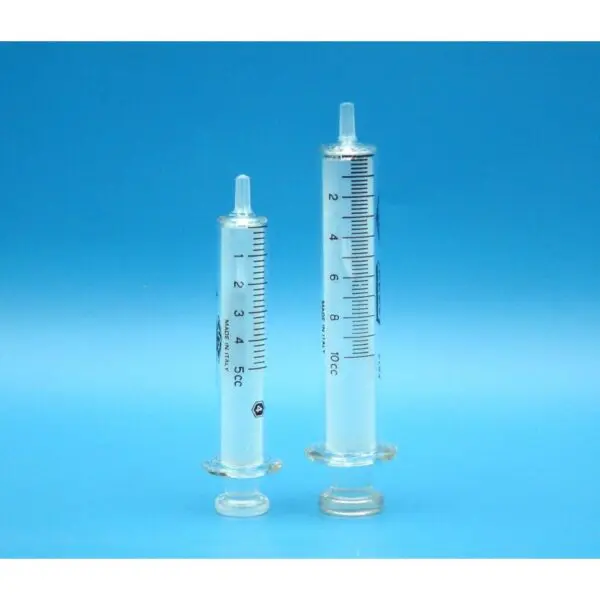 Confezione da 2 siringhe in vetro riutilizzabili, da 30 ml