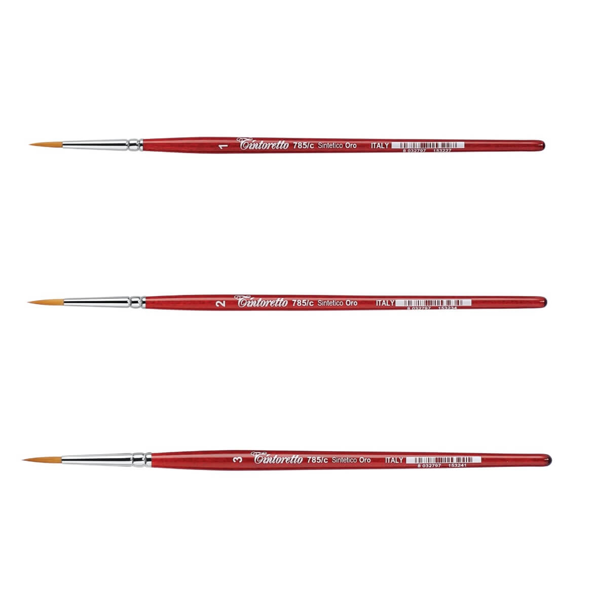 Pennello Tondo Oro Manico Corto