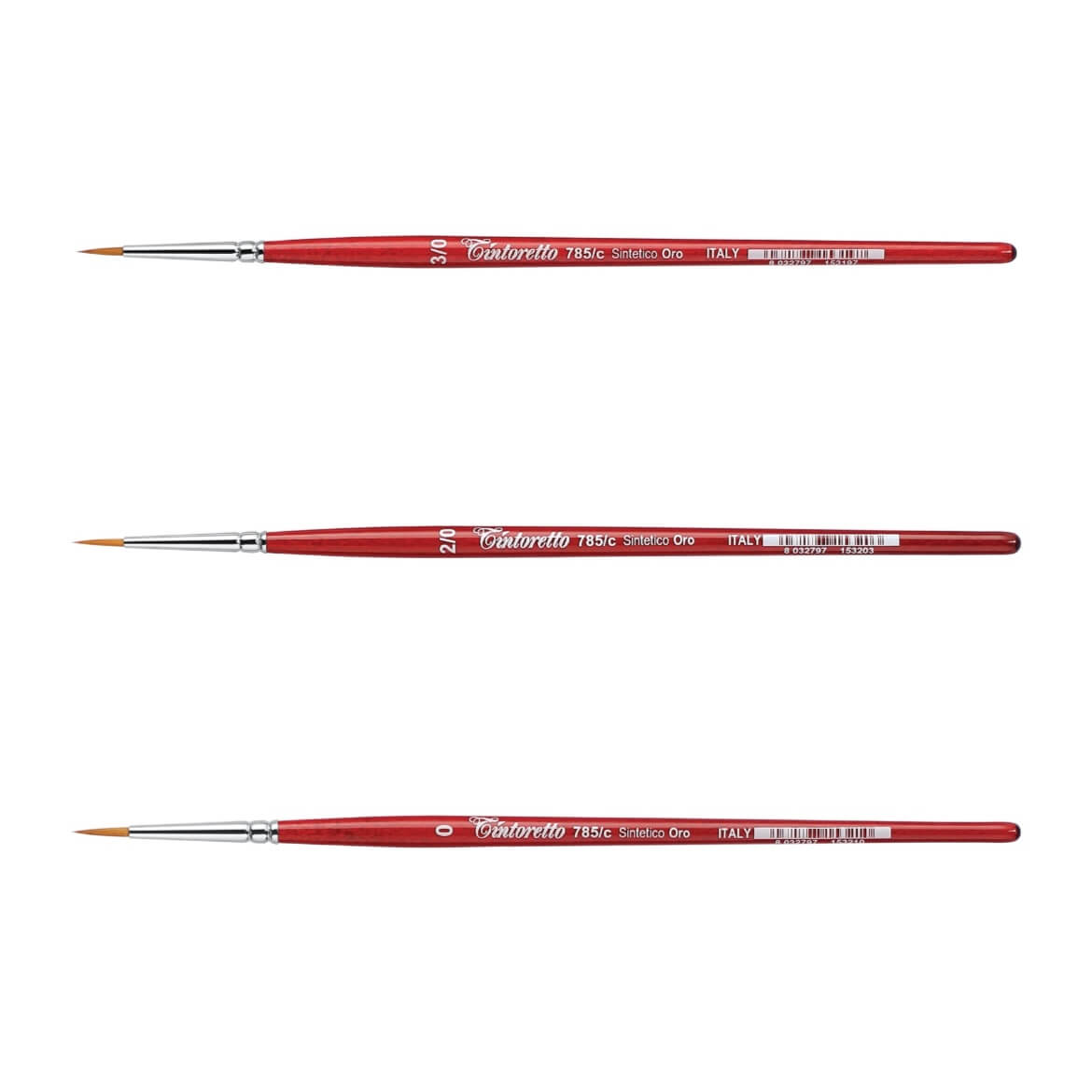 Pennello Tondo Oro Manico Corto